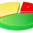 Rouge graphique circulaire vert et jaune
