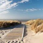 Pathway sur la plage, la plage de sable